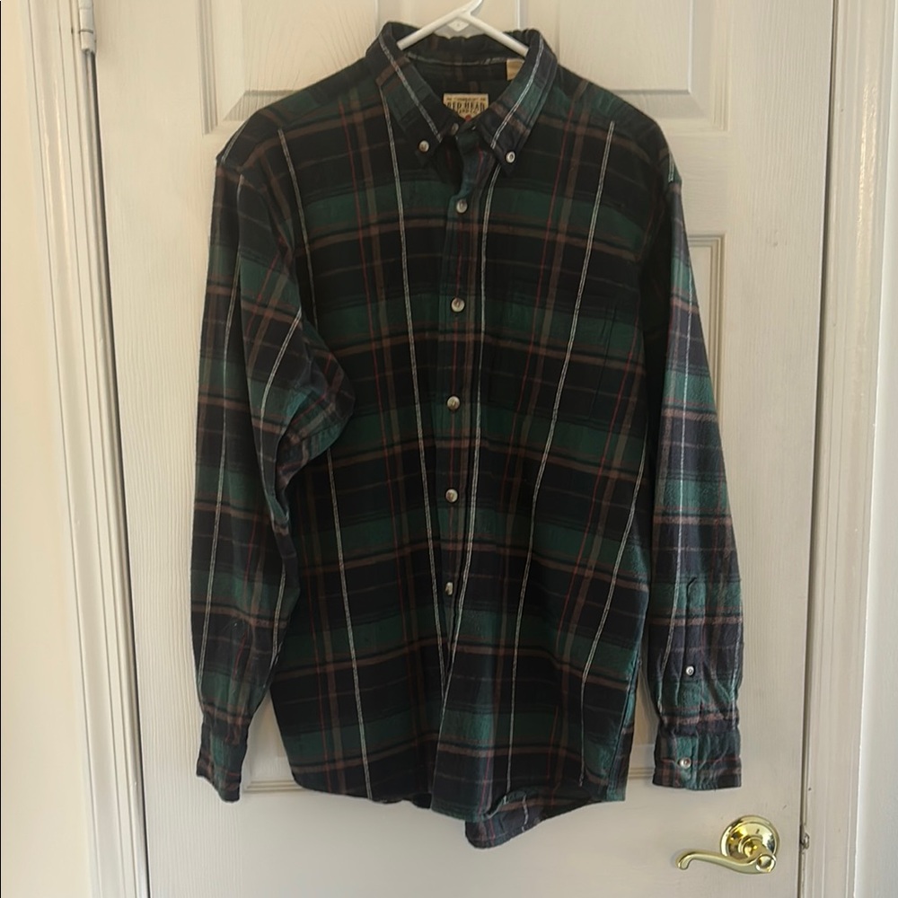 Classic Green Plaid Men's Shirt